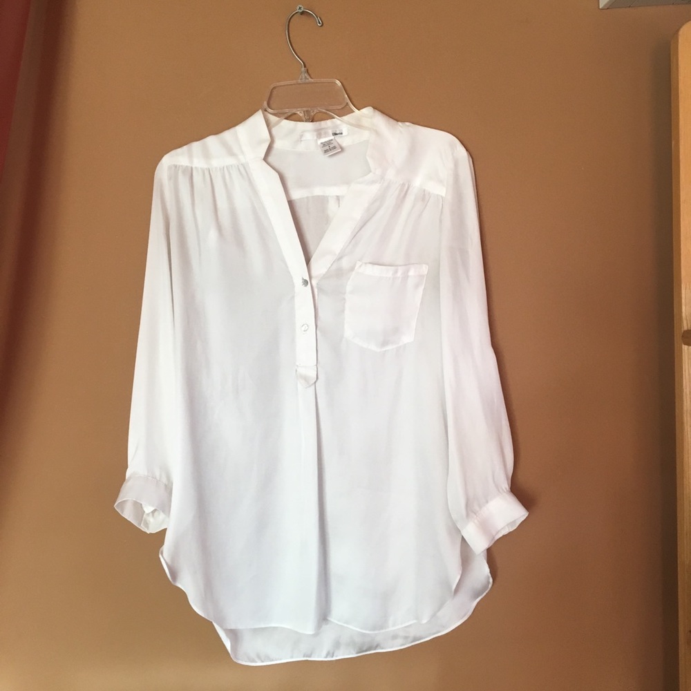 Ellison Ellison Ellison White Button Blouses - image 2